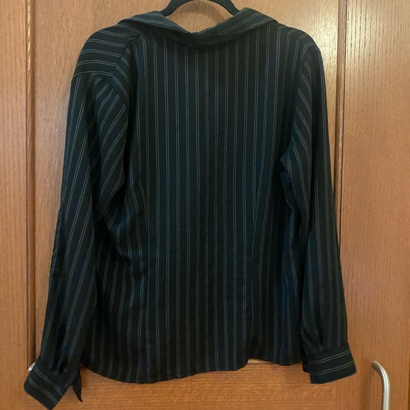 Black and White Striped Button Up - Picture 2 of 3